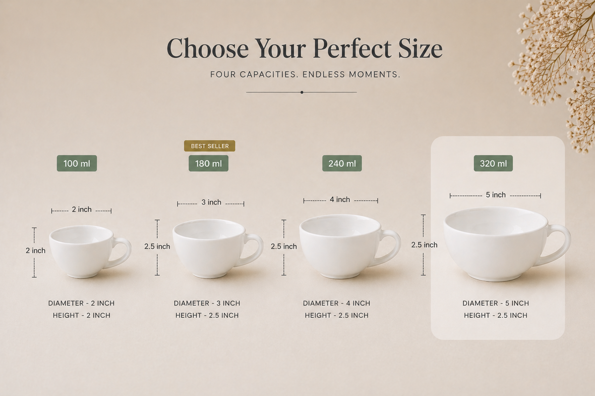 320 ml - Lagoon Café Cup & Saucer Set