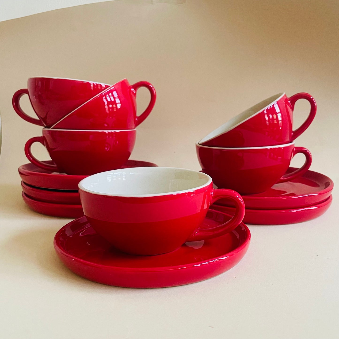 Scarlet Sip Latte Cup & Saucer Set (320ml)