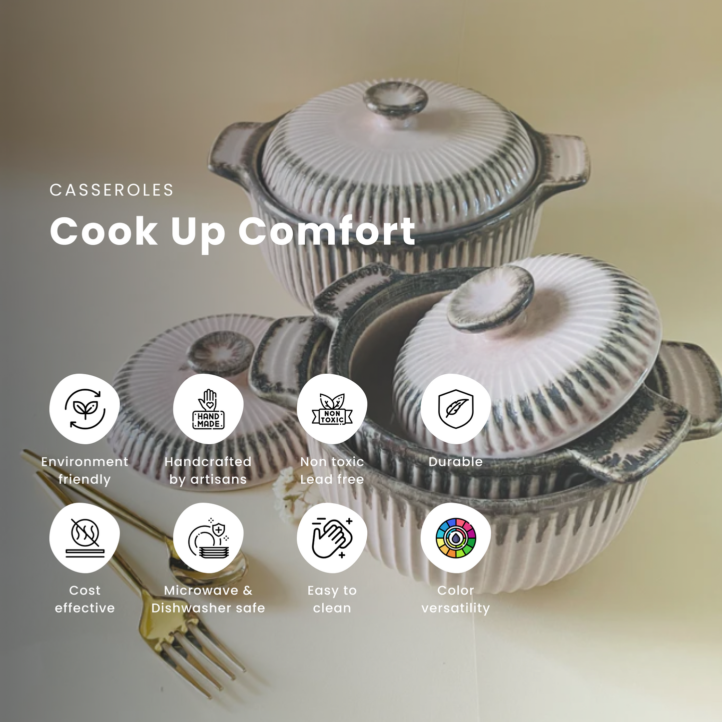 The Olivia Casserole Set (Set of 3)