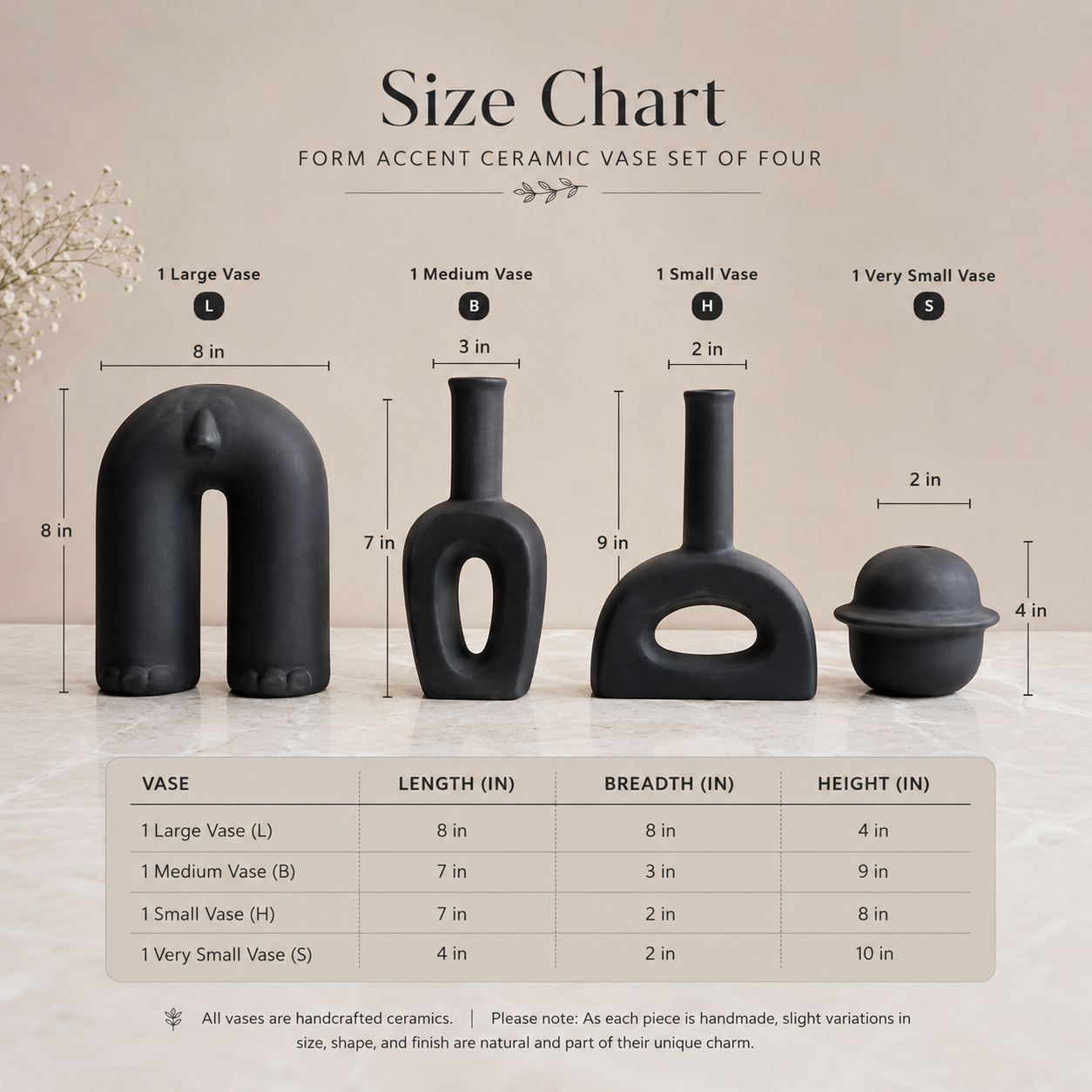 Styling Edit (Set of 4 Vases)