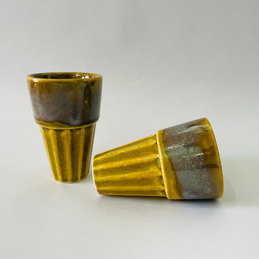 The  Cool Tea Glasses -Mustard