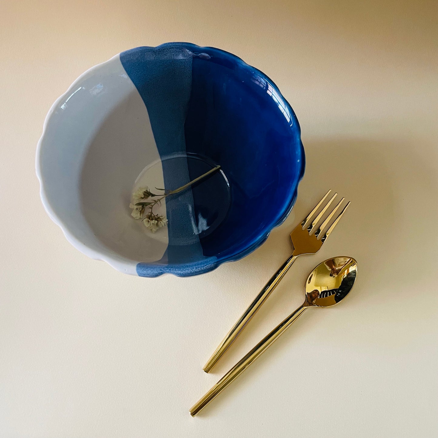 Blue & White Serving Bowl