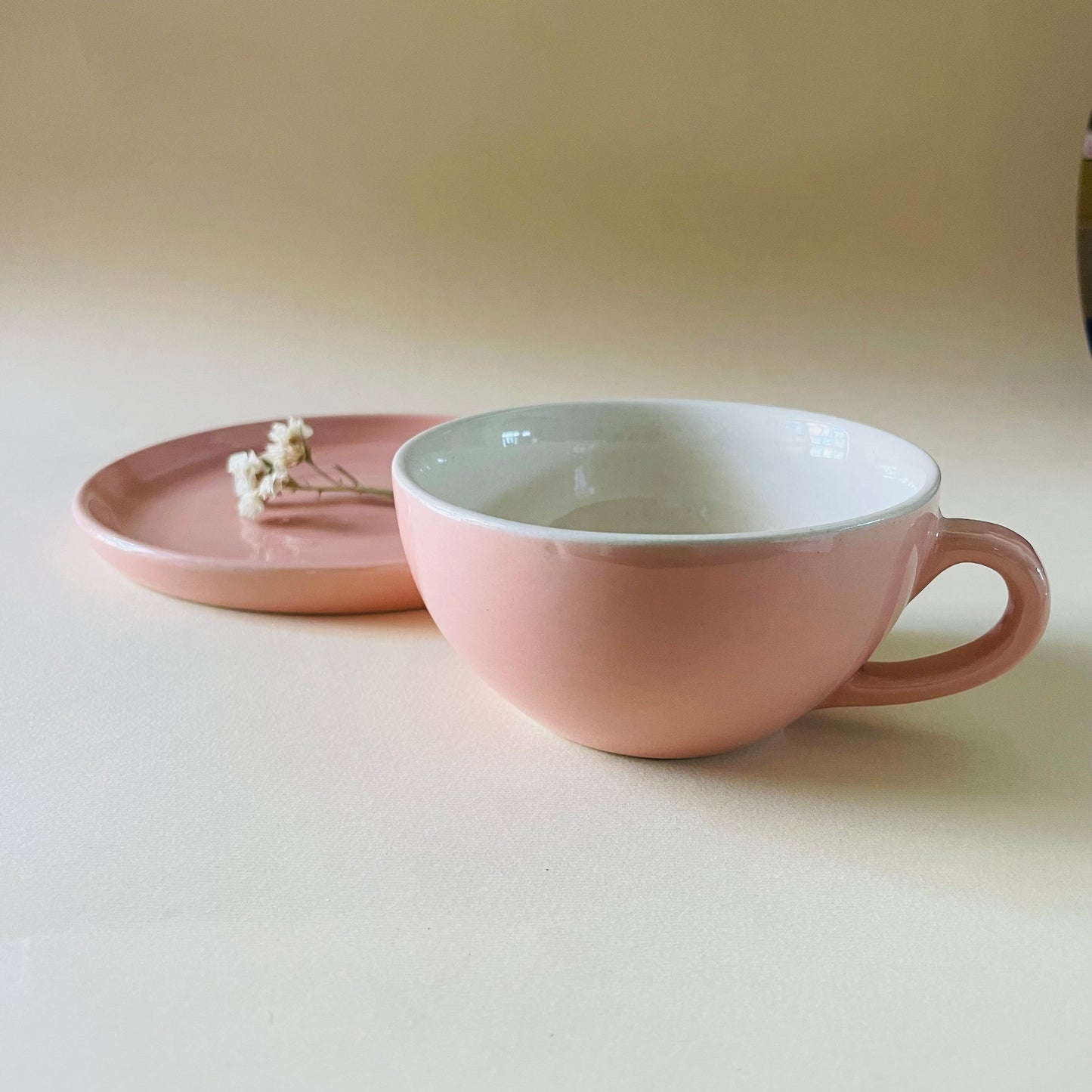 The Blush Pink Cappucino Cup & Saucer Set