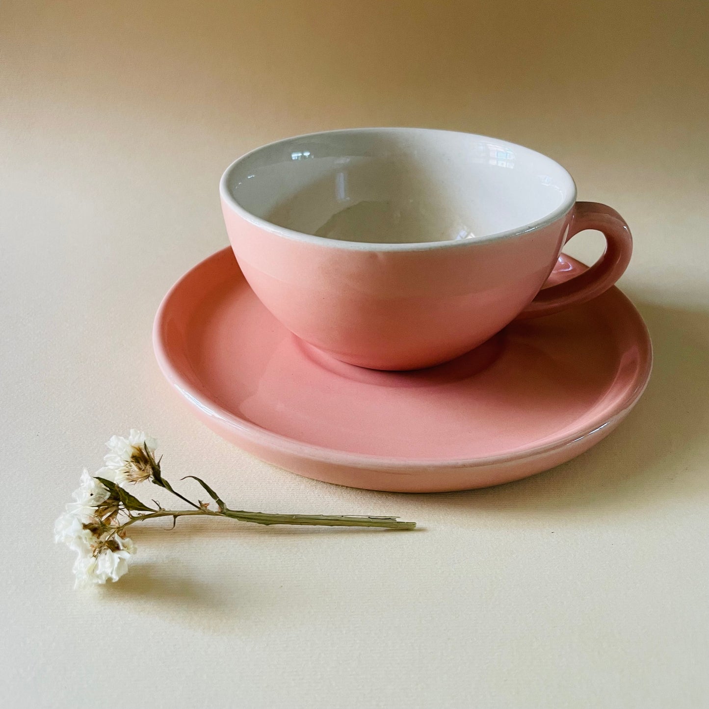 The Blush Pink Cappucino Cup & Saucer Set