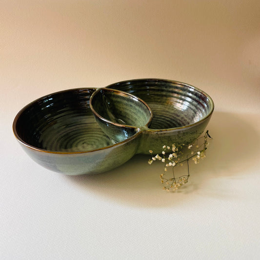 Olive Green Double Bowls