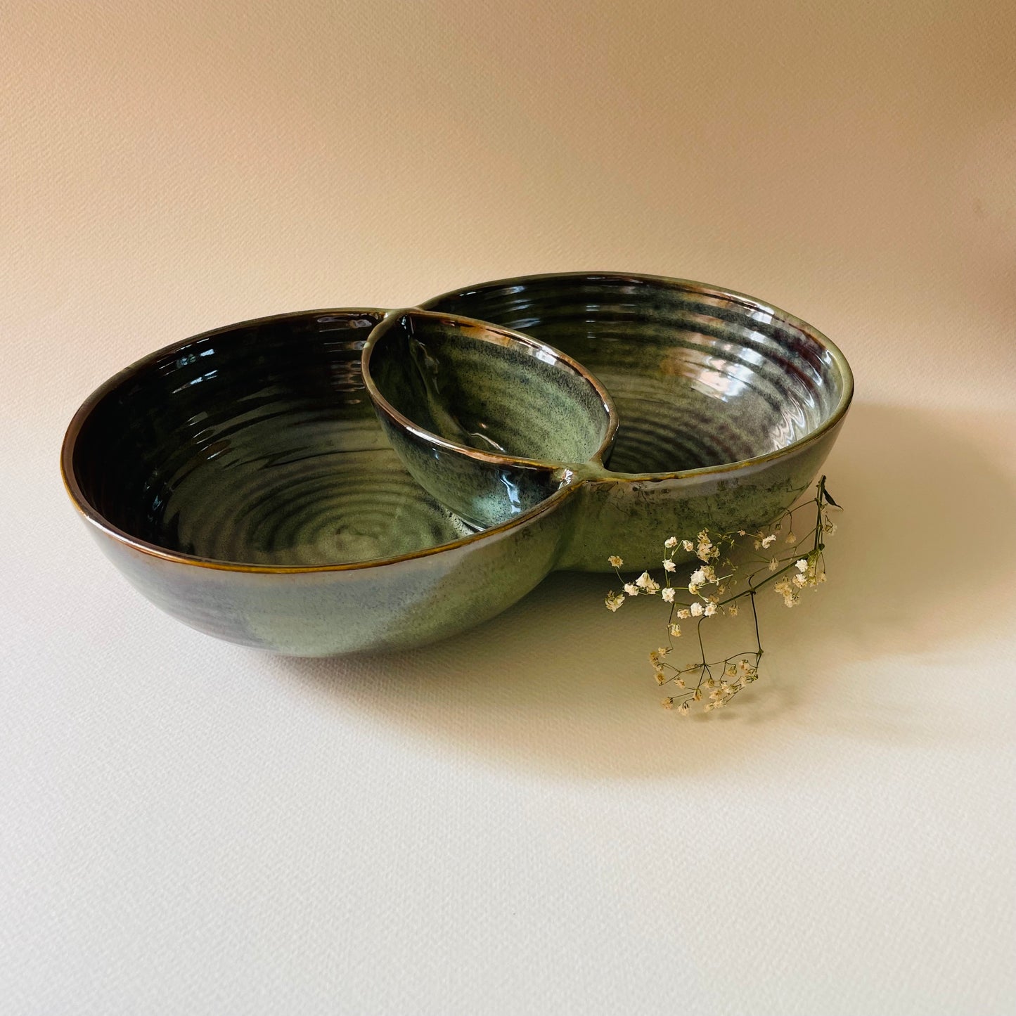 Olive Green Double Bowls