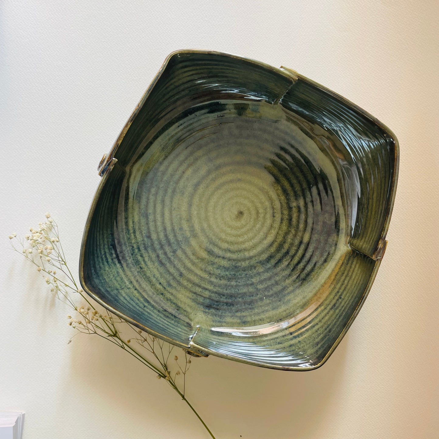 Azure Serenity Serving Bowl