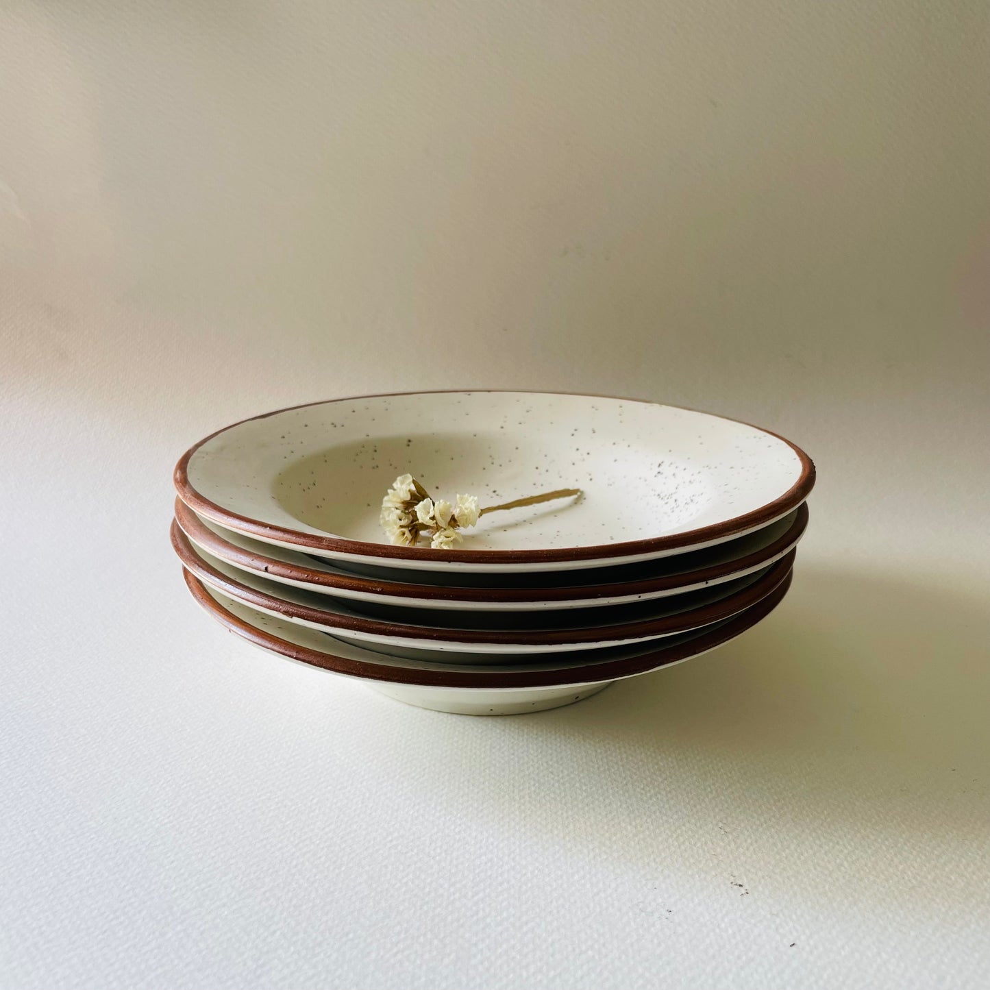 Petite Crema Pasta Plate - 7 Inches ( Pack of 4)