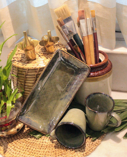 The Olive Green Tray Set