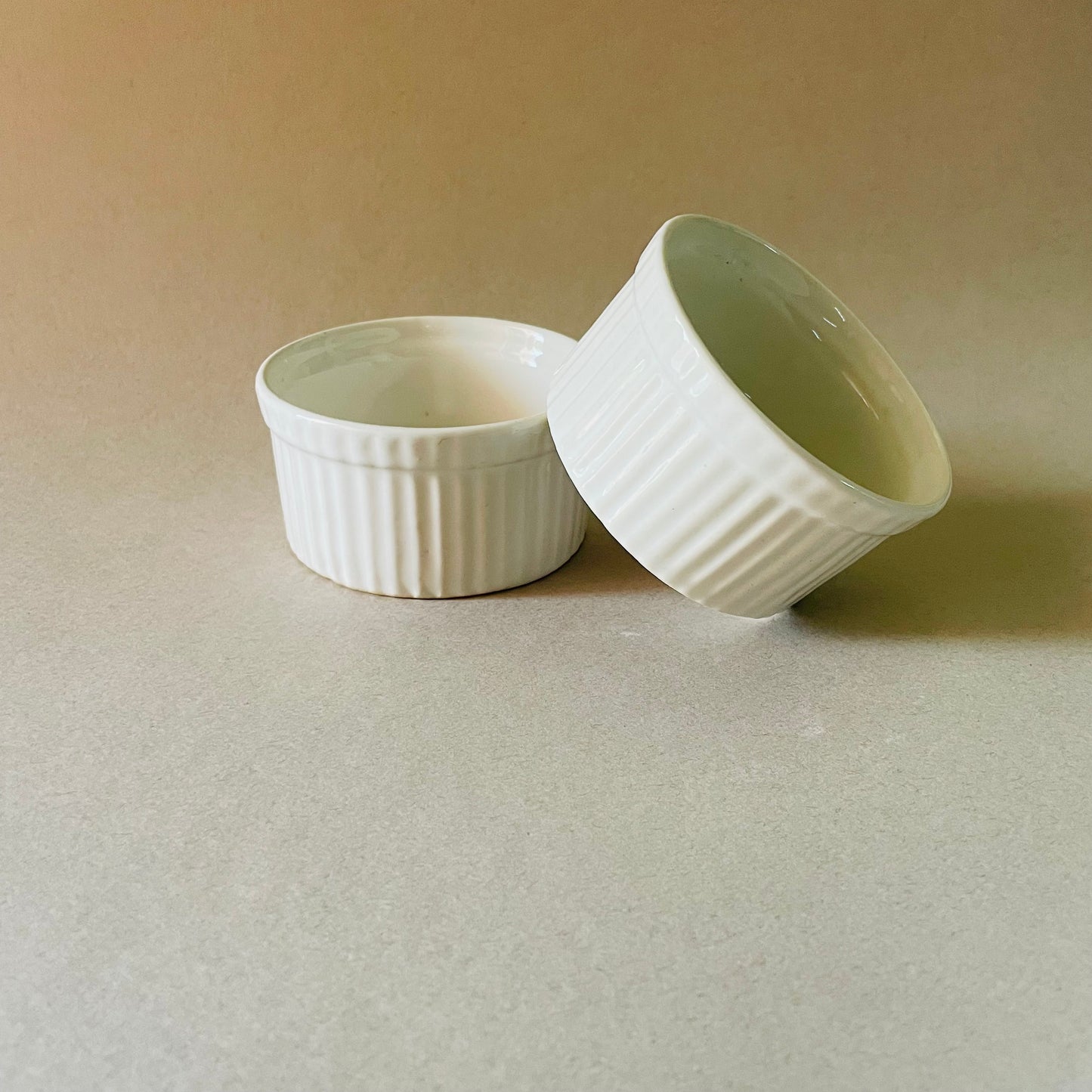 White Ramekin Bowls (Set of 2)