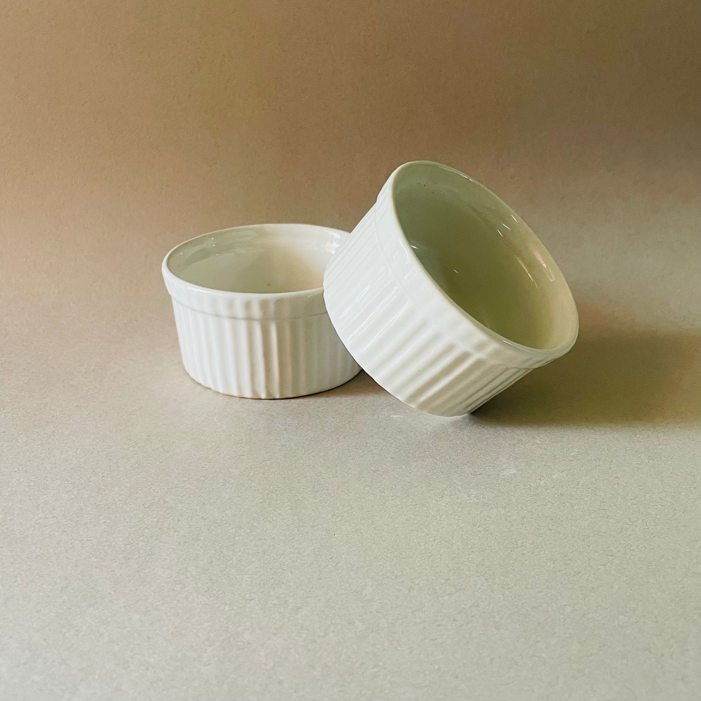 White Ramekin Bowls (Set of 2)
