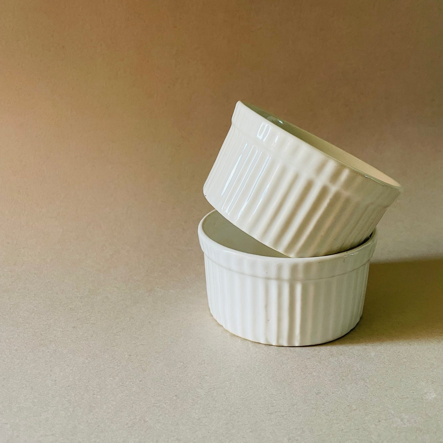White Ramekin Bowls (Set of 2)