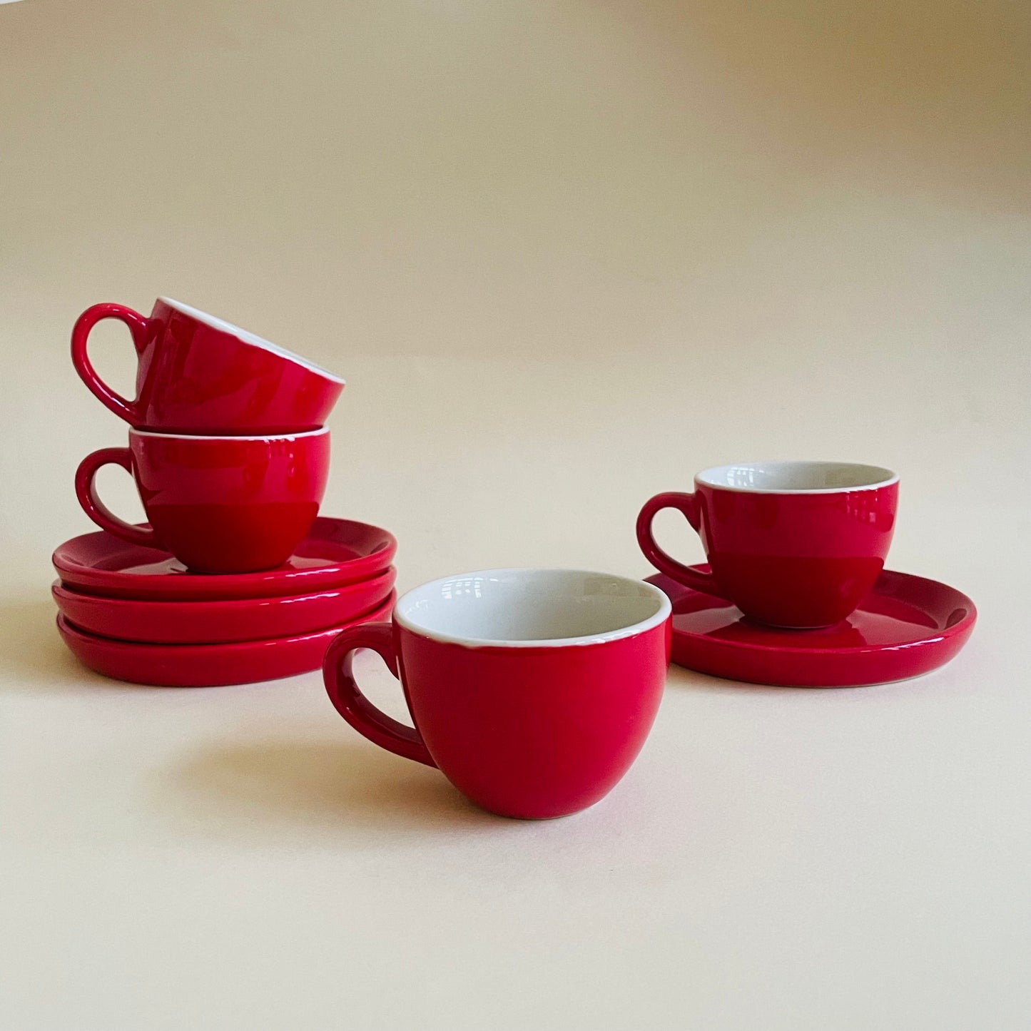 Red Espresso Cup & Saucer Set