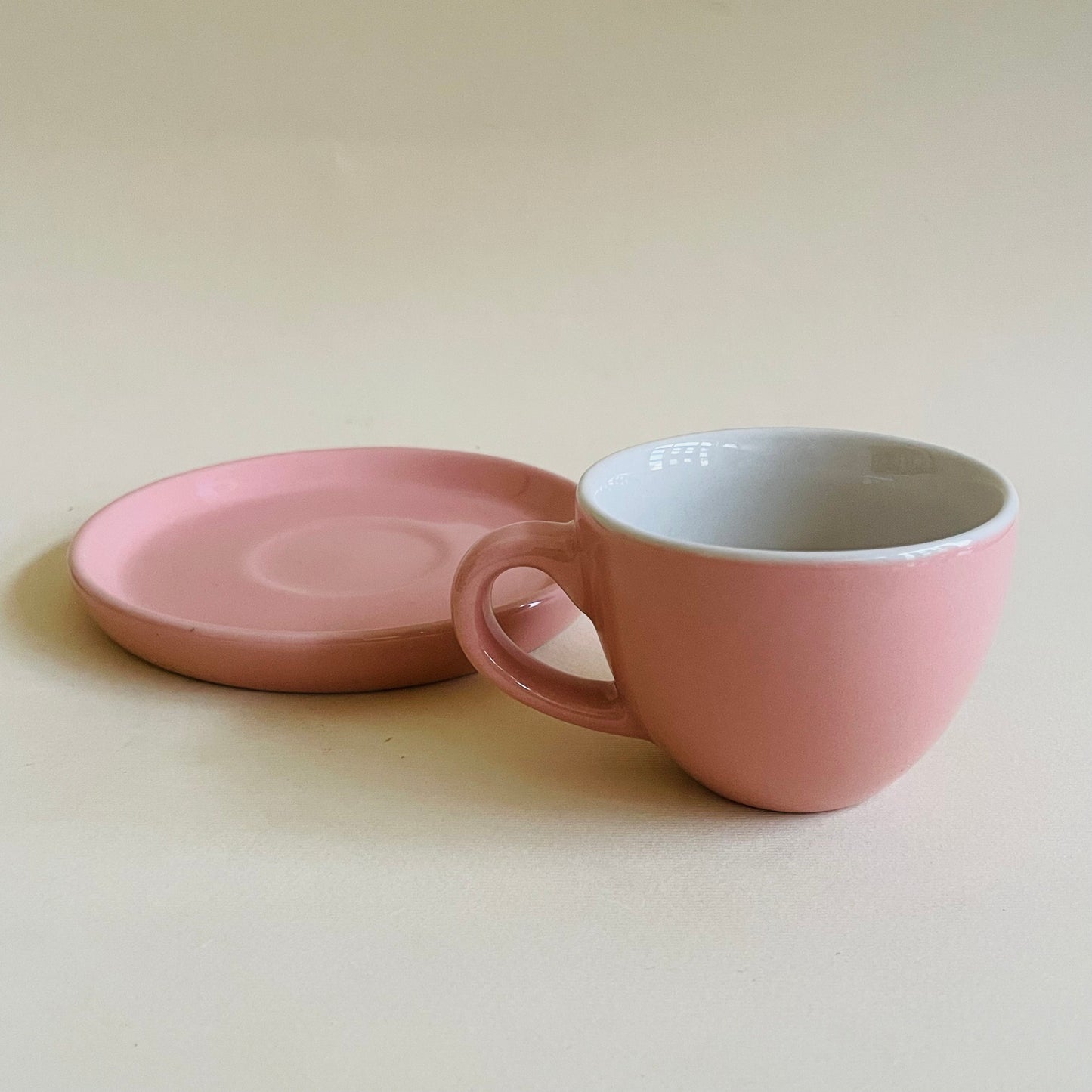 Baby Pink Espresso Cup & Saucer Set