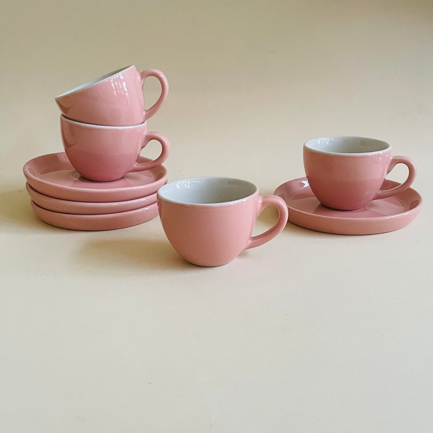 Baby Pink Espresso Cup & Saucer Set