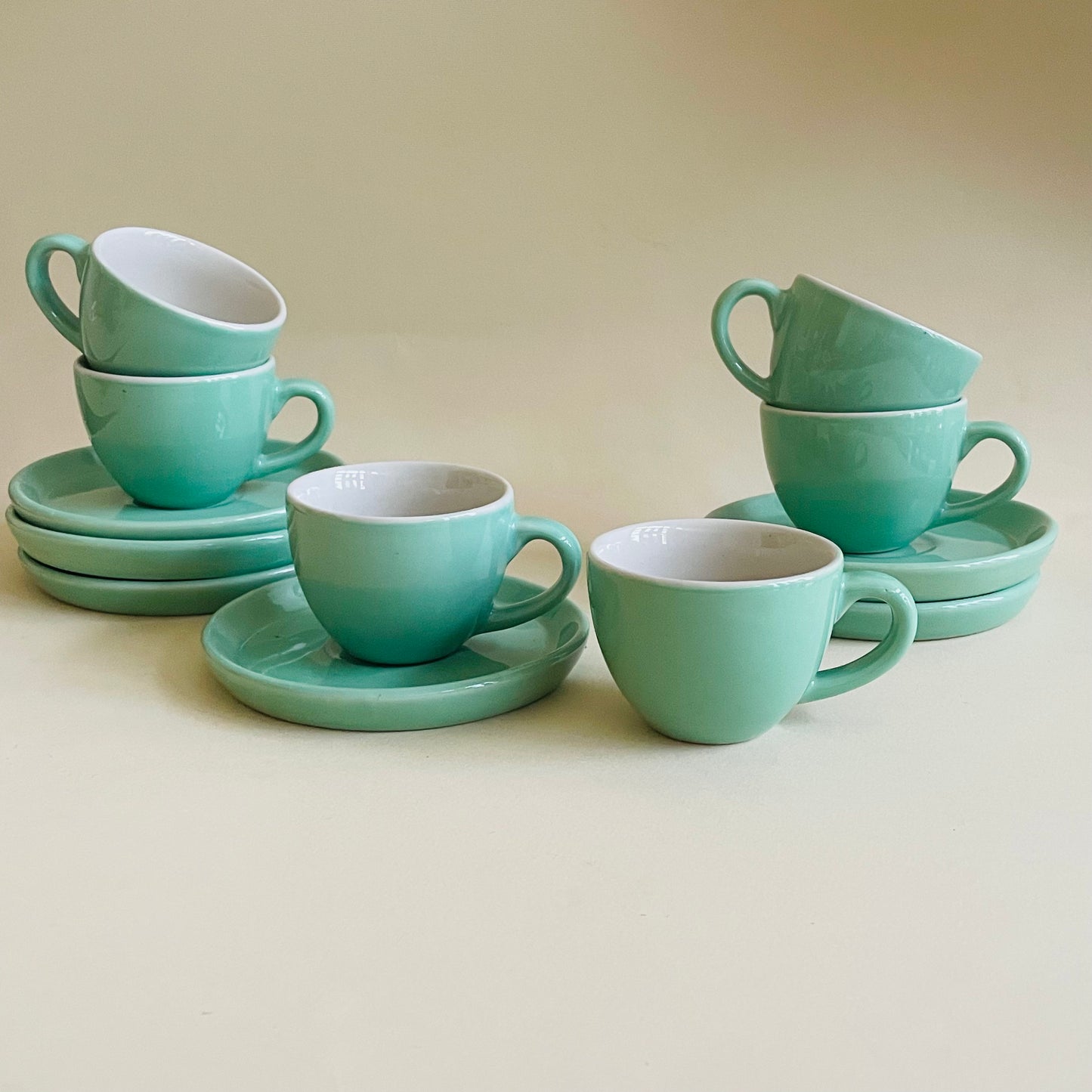 Sage Green Espresso Cup & Saucer Set