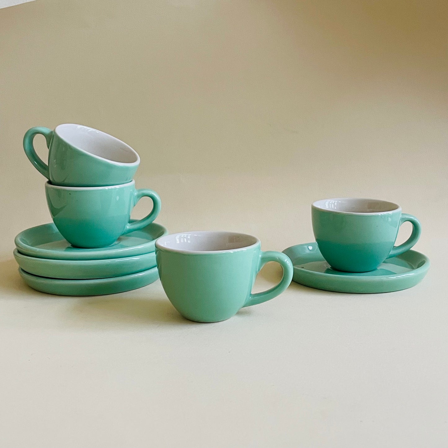 Sage Green Espresso Cup & Saucer Set