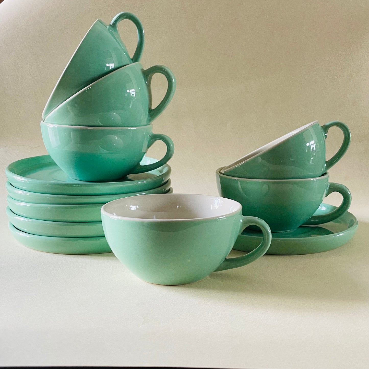 Verdant Sip Latte Cup & Saucer Set (320ml)