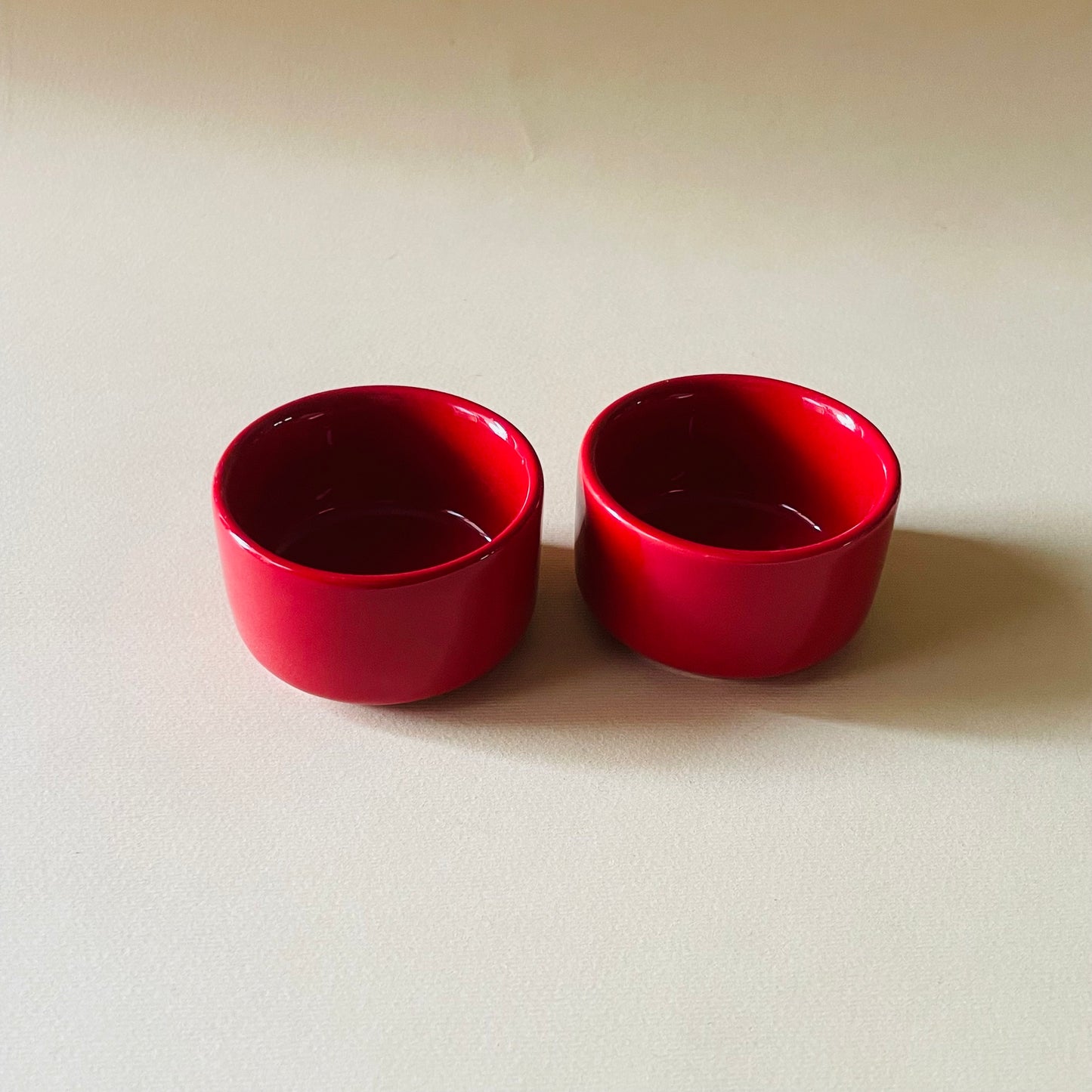 Crimson Red Mini Dip Bowls (Set of 2)