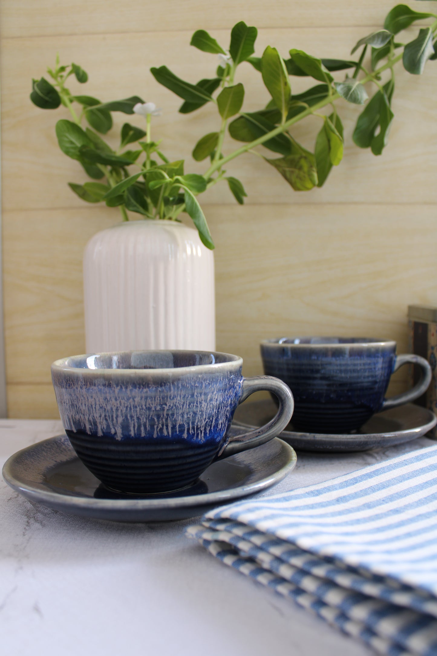 The Bleu Tea Cups