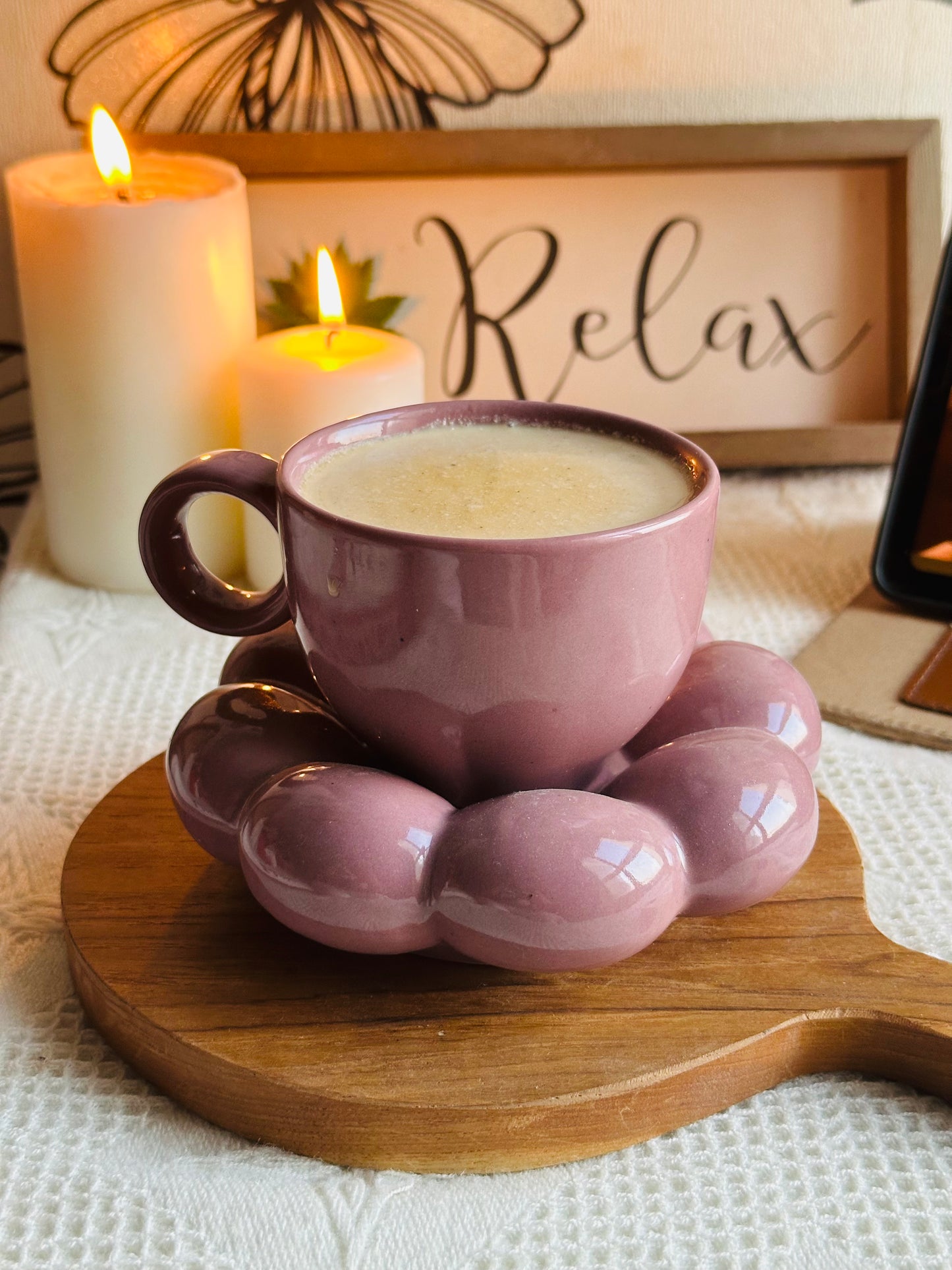 The Blossom Tea Cup & Saucer- Violet