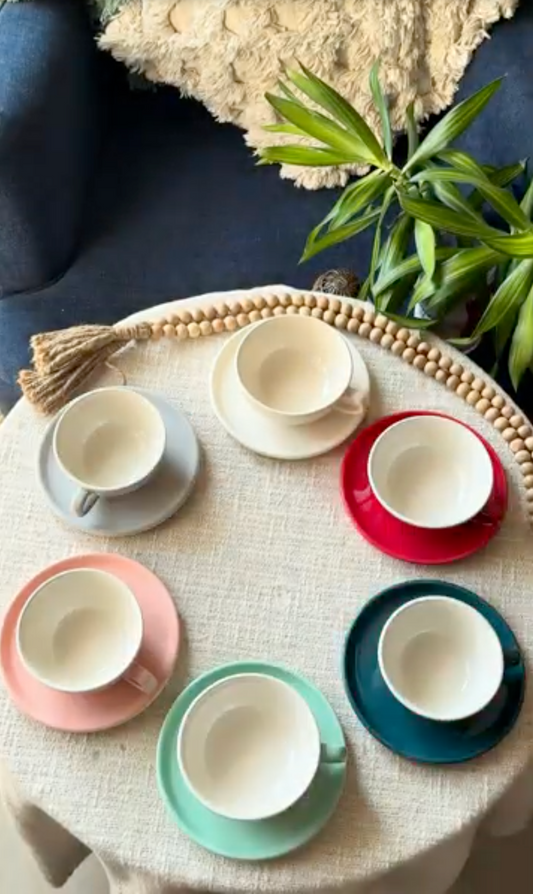 The Vibrante Latte Cup & Saucer Collection (320 ml)