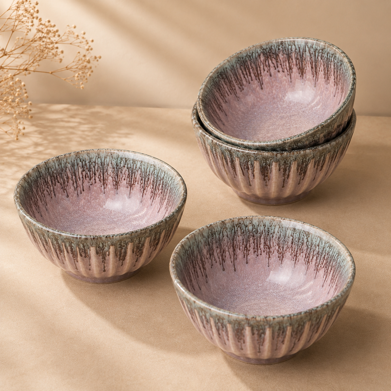 Roseate Serving Bowls