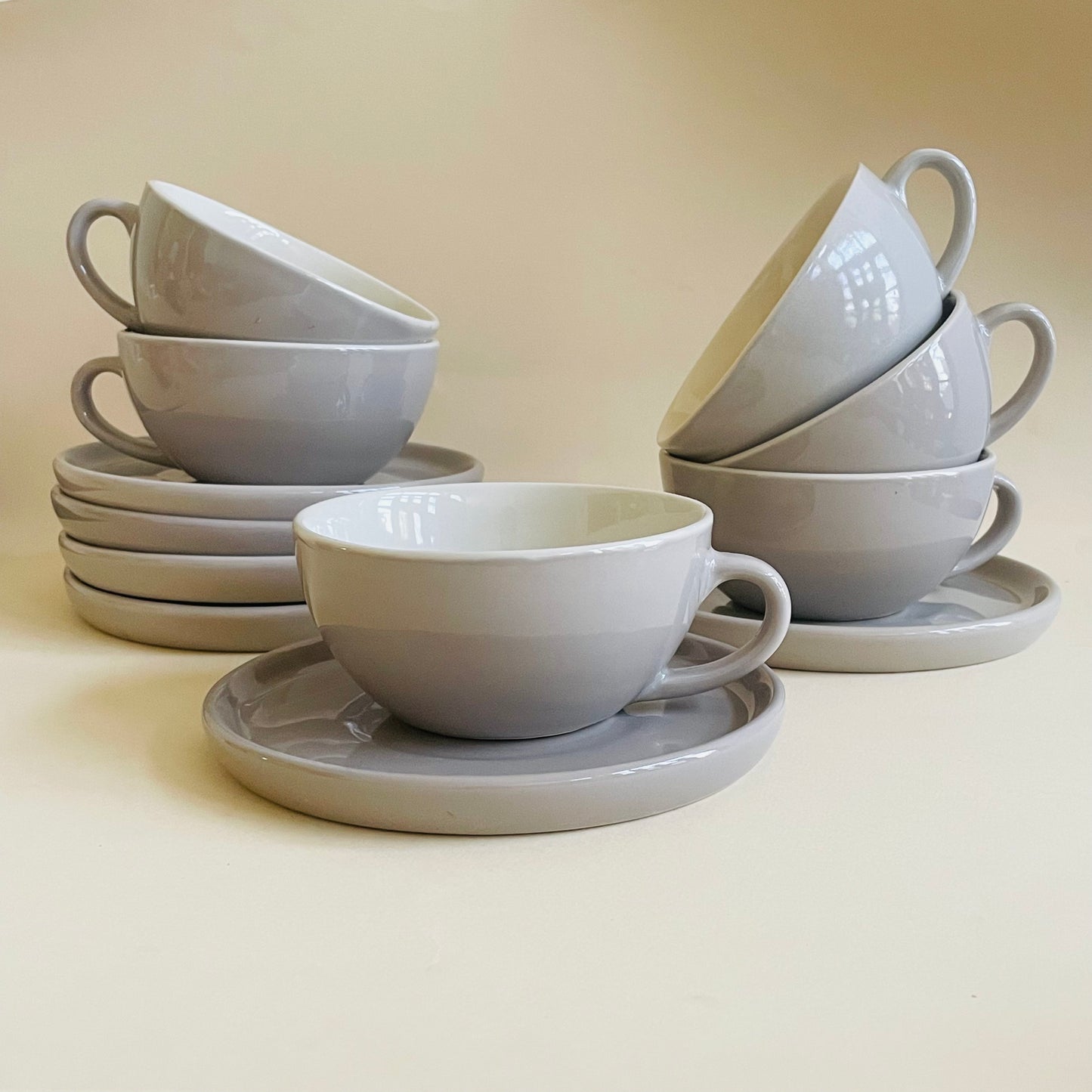 Marble Latte Cup & Saucer Set (320ml)