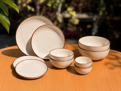 Crema Luxe Holding Collection - Dinner Plates, Quarter Plates, Soup Bowls, Sweet Bowls & Serving Bowls