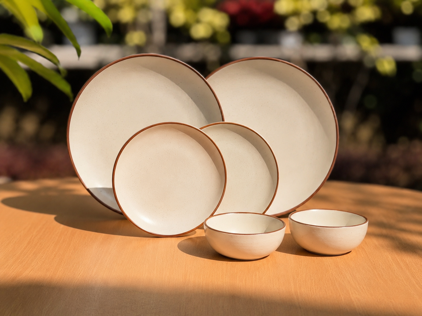 Crema Dining Set - Dinner Plates, Quarter Plates & Sweet Bowls