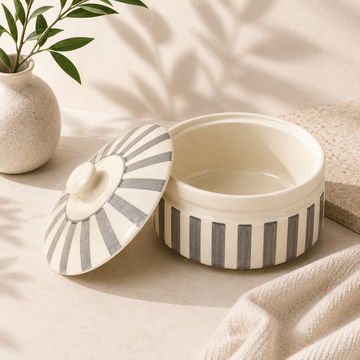 Noir & Ivory Stripe™ Casserole Set