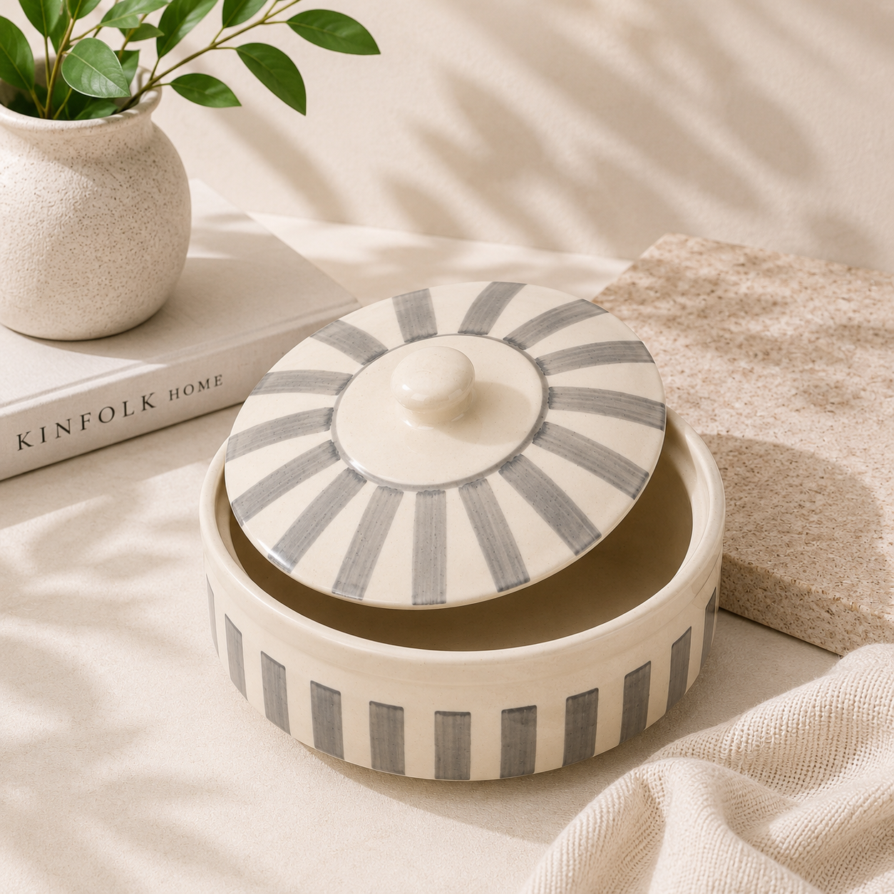 Noir & Ivory Stripe™ Casserole Set