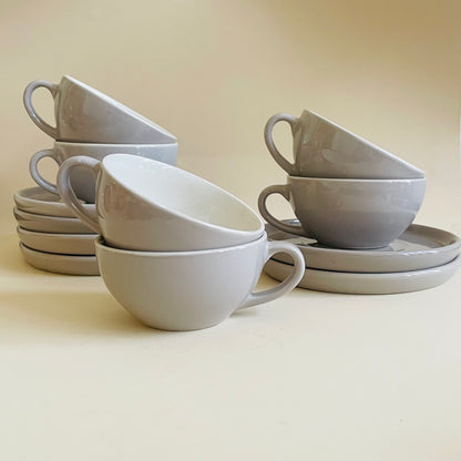 The Grey Cappucino Cup & Saucer Set