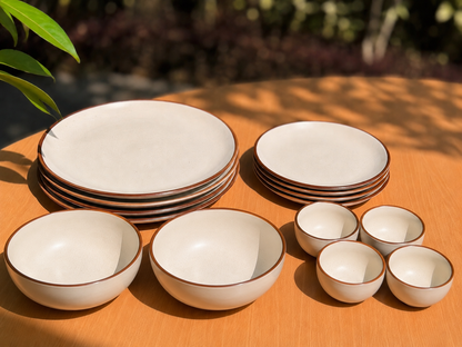 Crema Signature Tablescape Collection - Dinner Plates, Quarter Plates, Sweet Bowls & Serving Bowls