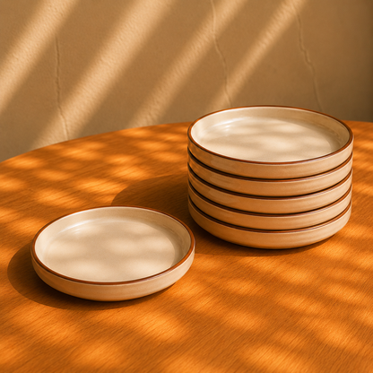 Crema Flat Plate Plain  – 8 Inch
