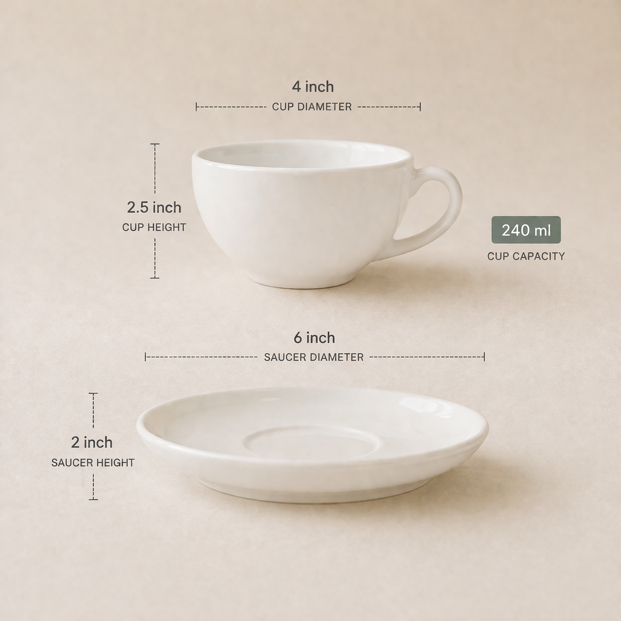 The Marbella Cappucino Cup & Saucer Set