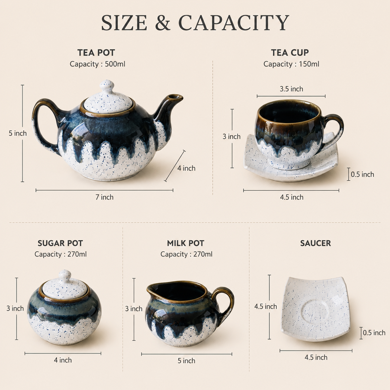 Arctic Cascade™ Signature Tea Set (7-Piece Collection)