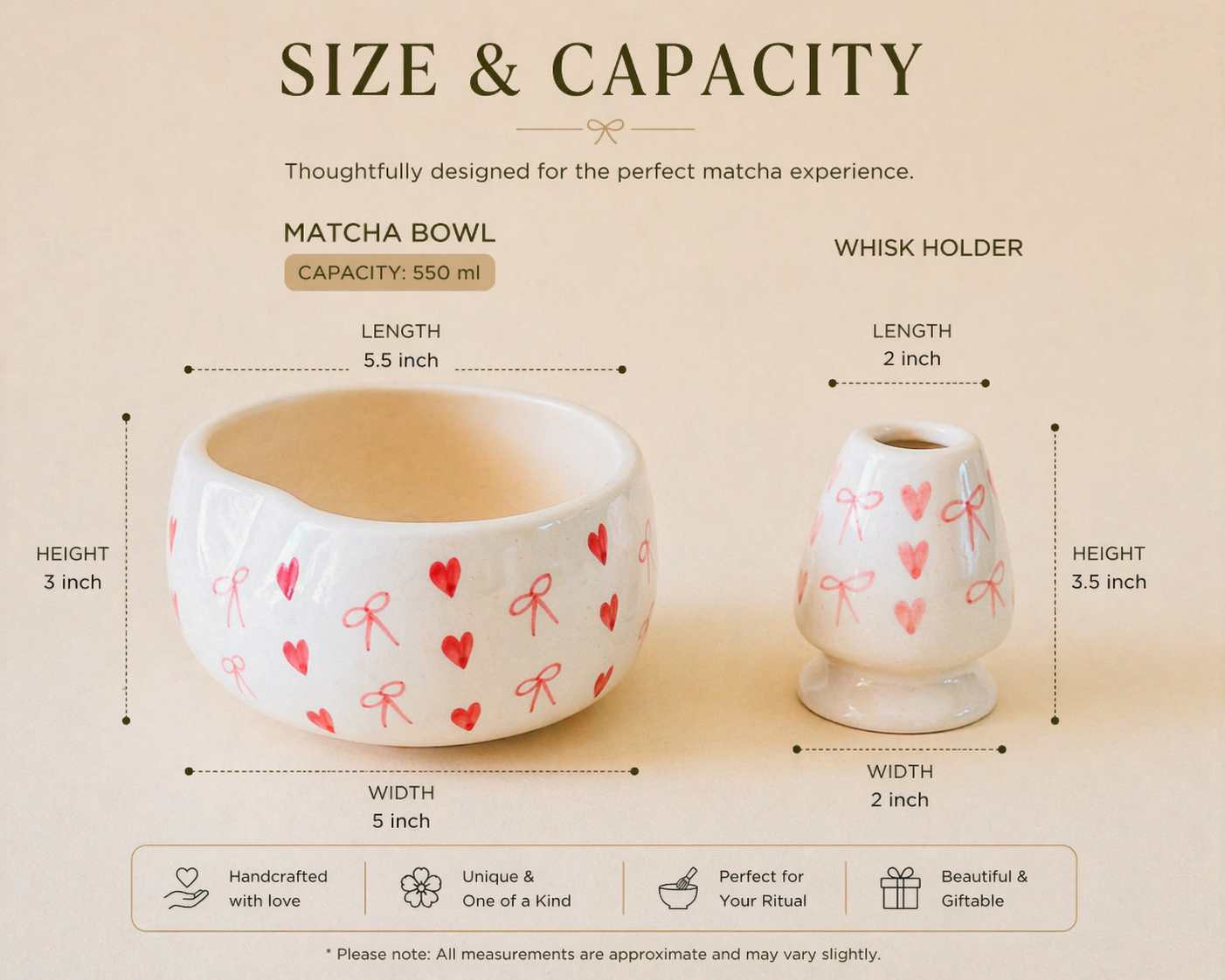 Hearty Matcha Bowl & Whisk Holder Set