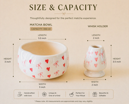 Hearty Matcha Bowl & Whisk Holder Set