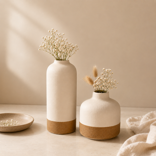 Sora Collection – Ceramic Vase Set (Set of 2)