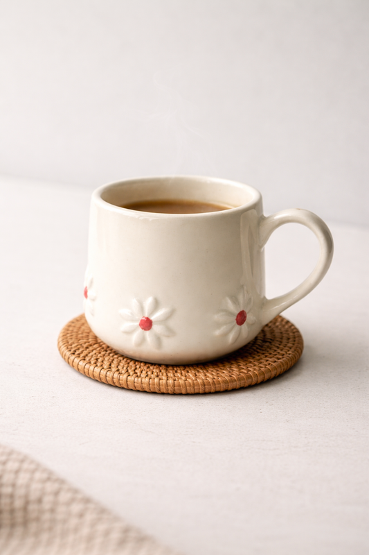 Ivory Daisy Love Mug