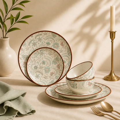 Jardin Signature Dining Set - Dinner Plates, Quarter Plates & Sweet Bowls