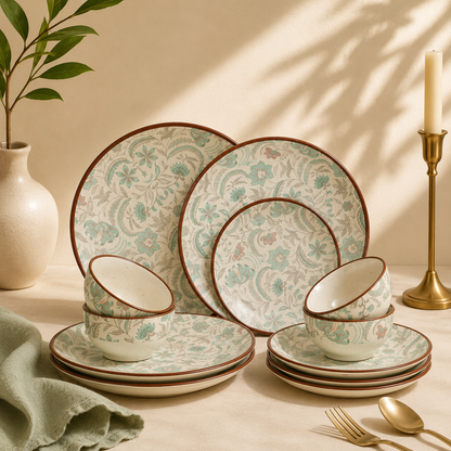 Jardin Signature Dining Set - Dinner Plates, Quarter Plates & Sweet Bowls