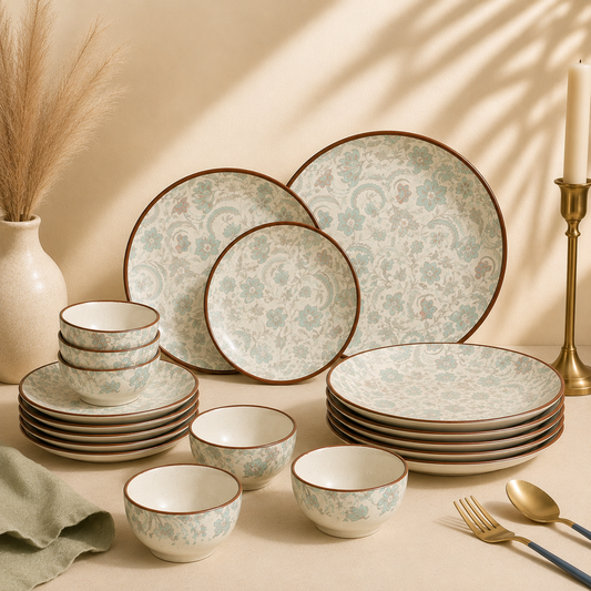 Jardin Dining Set - Dinner Plates, Quarter Plates & Sweet Bowls