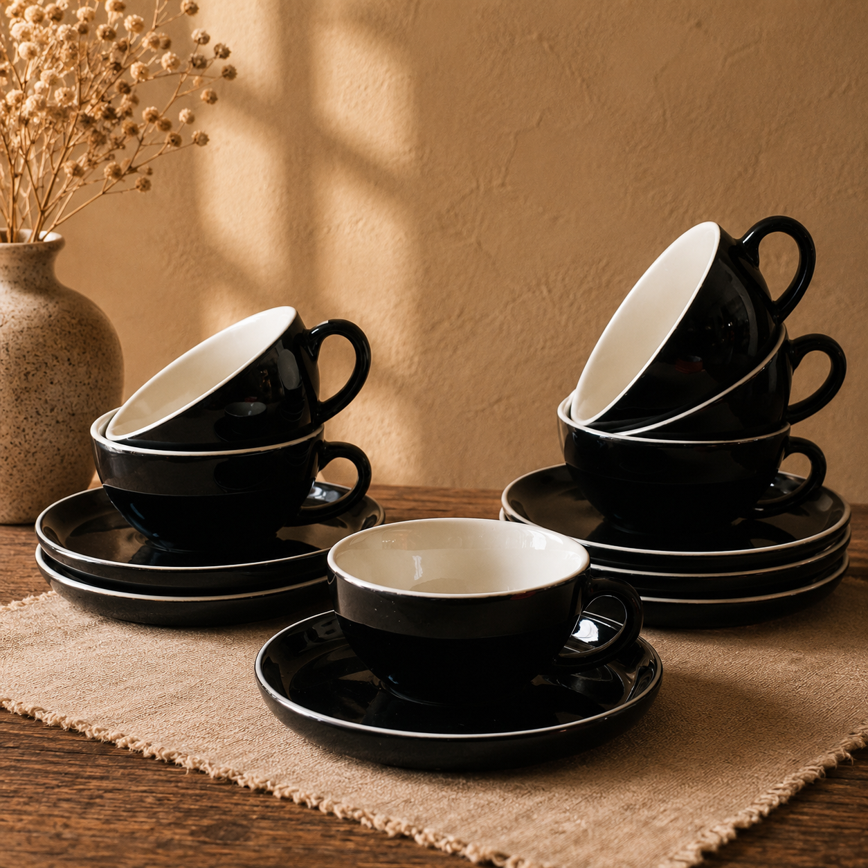 Noir Café Cup & Saucer Set (240 ml)
