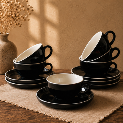 Noir Café Cup & Saucer Set (240 ml)