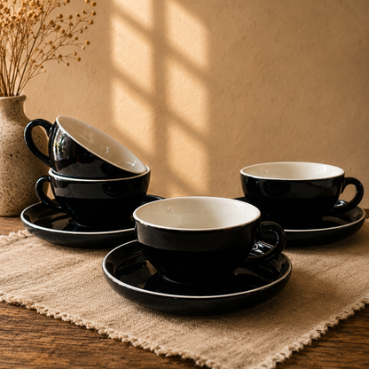 Noir Café Cup & Saucer Set (240 ml)