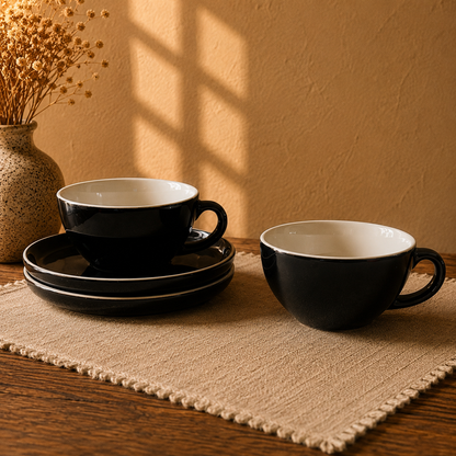 Noir Café Cup & Saucer Set (240 ml)