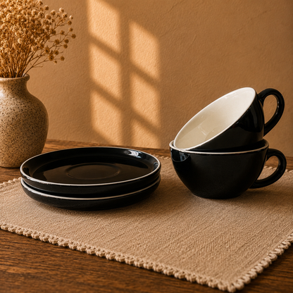 Noir Café Cup & Saucer Set (240 ml)