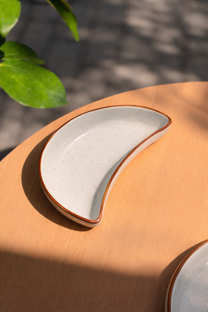Crema Crescent Platter